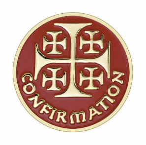 Confirmation Red Enameled Lapel Pin
