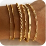 Gold Bracelets for Women Waterproof, 14K Real Gold Jewelry Sets